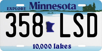 MN license plate 358LSD