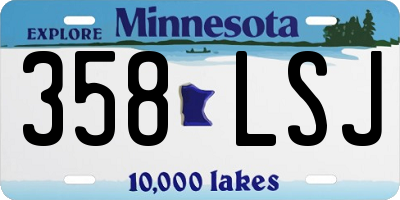 MN license plate 358LSJ
