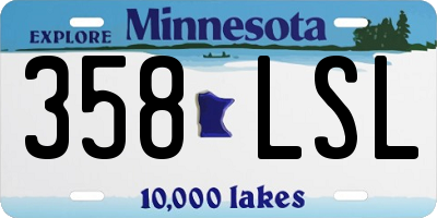 MN license plate 358LSL