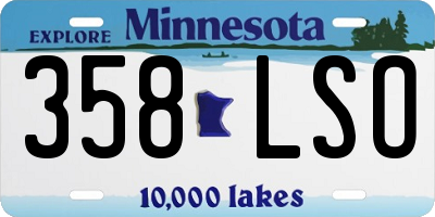 MN license plate 358LSO