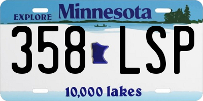 MN license plate 358LSP