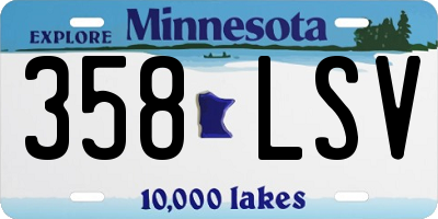 MN license plate 358LSV
