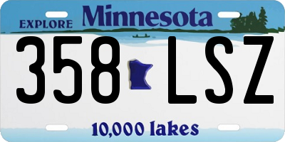 MN license plate 358LSZ