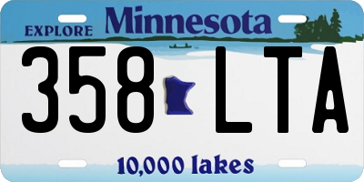 MN license plate 358LTA