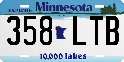MN license plate 358LTB