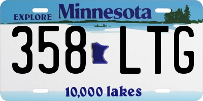 MN license plate 358LTG