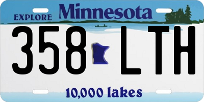MN license plate 358LTH