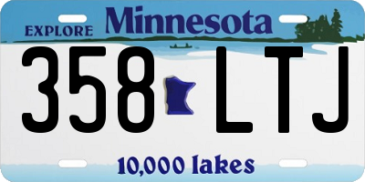 MN license plate 358LTJ