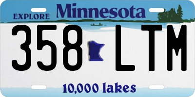 MN license plate 358LTM