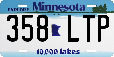 MN license plate 358LTP