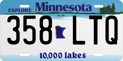 MN license plate 358LTQ