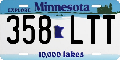 MN license plate 358LTT