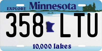 MN license plate 358LTU