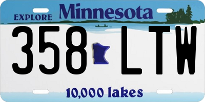 MN license plate 358LTW