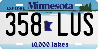 MN license plate 358LUS