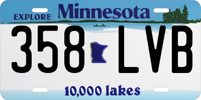 MN license plate 358LVB
