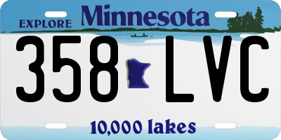 MN license plate 358LVC