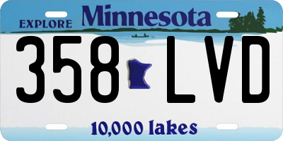 MN license plate 358LVD