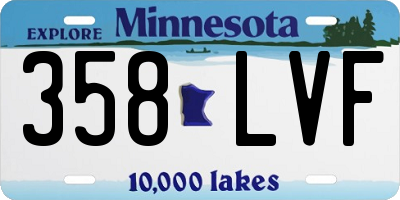 MN license plate 358LVF