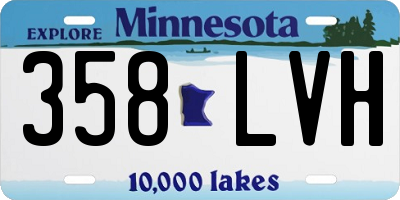 MN license plate 358LVH