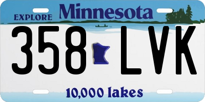 MN license plate 358LVK