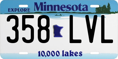 MN license plate 358LVL