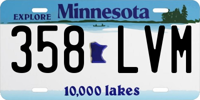 MN license plate 358LVM