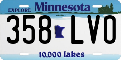 MN license plate 358LVO