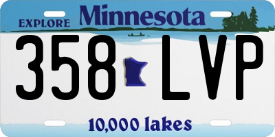 MN license plate 358LVP