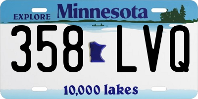 MN license plate 358LVQ