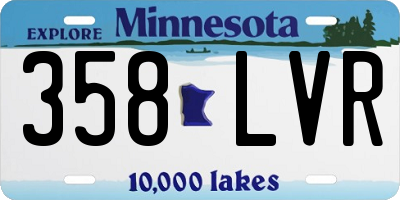 MN license plate 358LVR