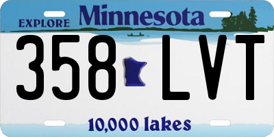MN license plate 358LVT