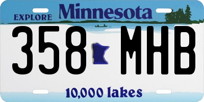 MN license plate 358MHB