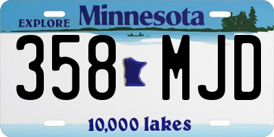 MN license plate 358MJD