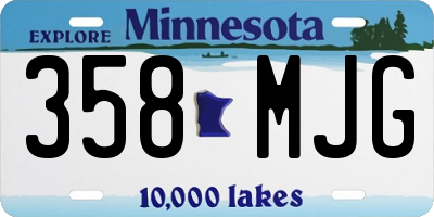 MN license plate 358MJG