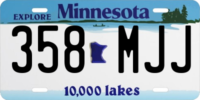 MN license plate 358MJJ