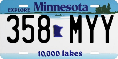 MN license plate 358MYY