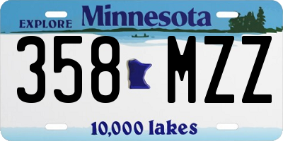 MN license plate 358MZZ