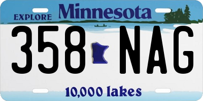 MN license plate 358NAG