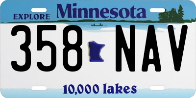 MN license plate 358NAV