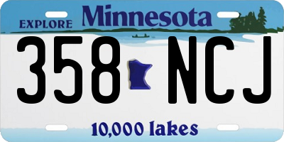 MN license plate 358NCJ