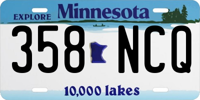 MN license plate 358NCQ