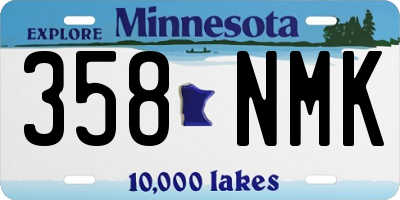 MN license plate 358NMK