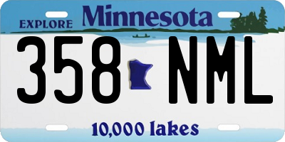 MN license plate 358NML