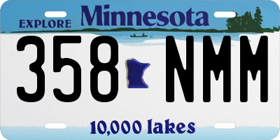MN license plate 358NMM