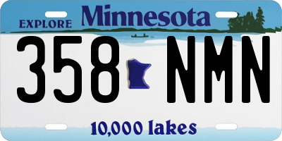 MN license plate 358NMN