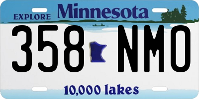 MN license plate 358NMO