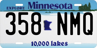 MN license plate 358NMQ