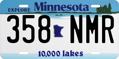 MN license plate 358NMR