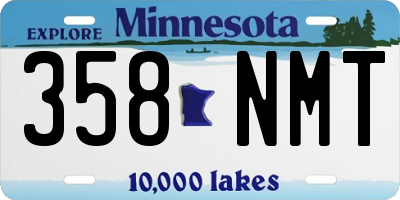 MN license plate 358NMT
